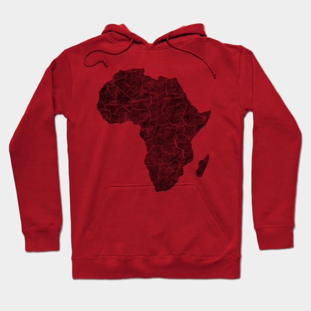 Afrika - Black Halftone Hoodie by GAz